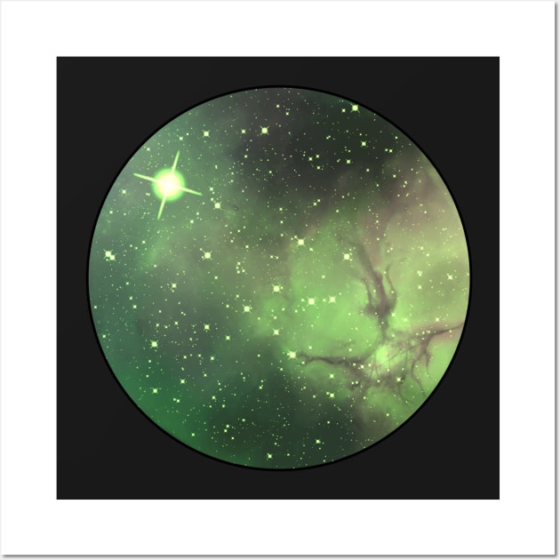 Galaxy Circle (Green) Wall Art by AuPrinceAna